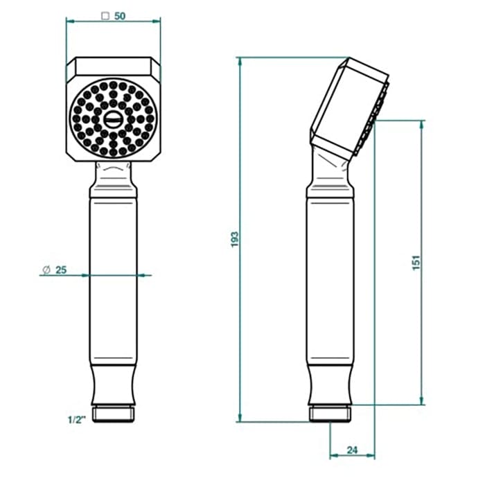 Душевая лейка THG Mtropolis manettes cristal clair A2B.A02.66