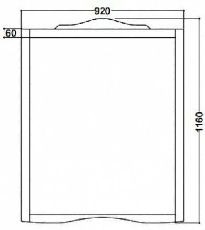 Зеркало KERASAN Retro 92 734530 bi mat