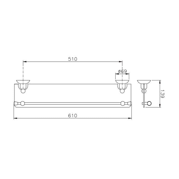 Полочка Nicolazzi Cristallo Di Rocca 60 1480GO09C золото