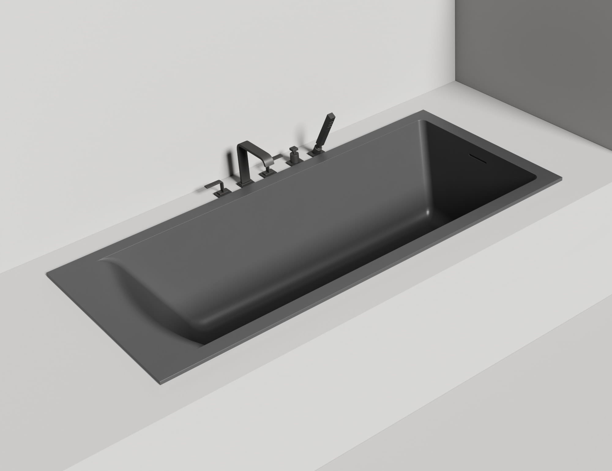 Ванна из искусственного камня Salini Cascata Kit 180x80 10453MF покраска по RAL полностью
