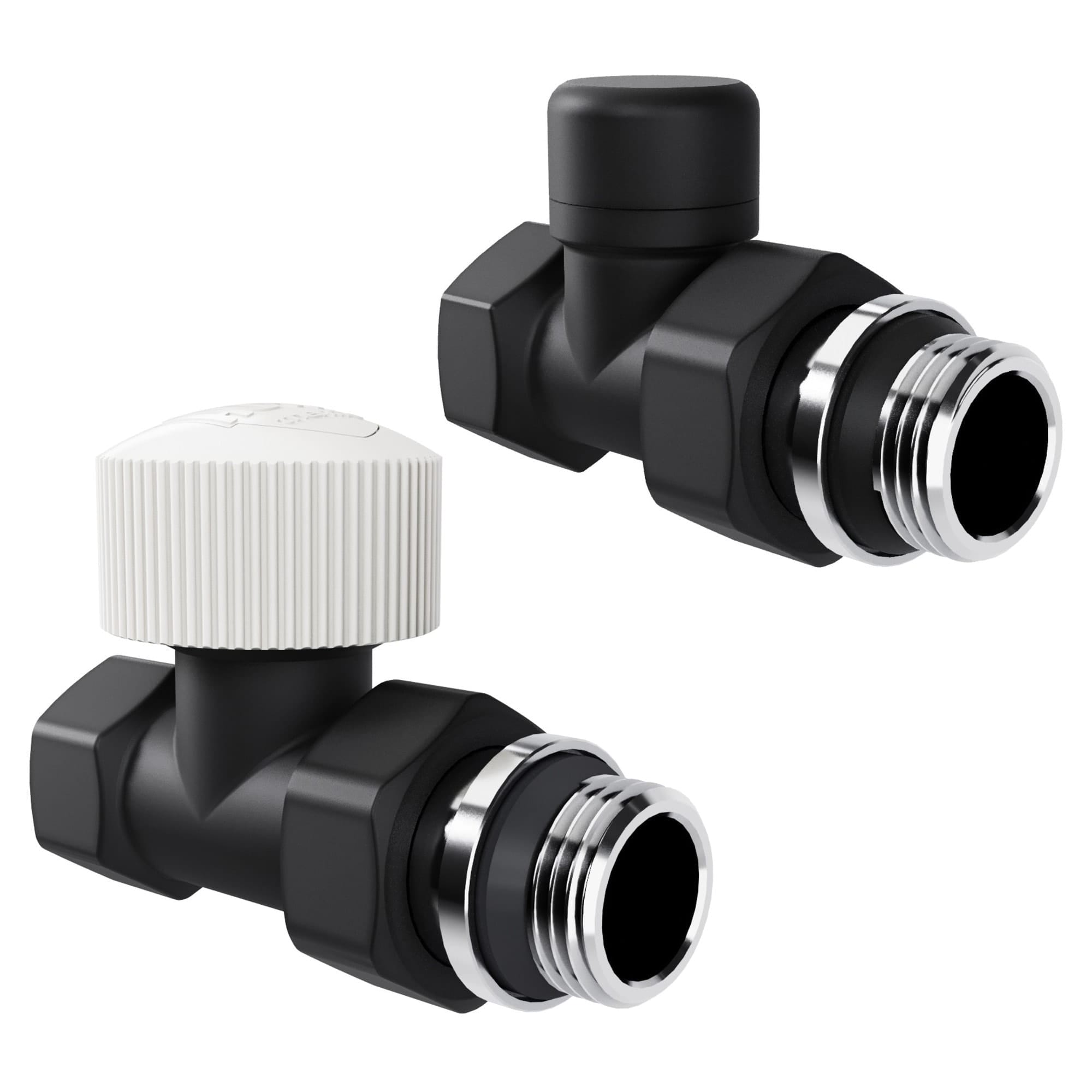Набор термостатический прямой Royal Thermo Design 1/2"М30х1,5 (Черный)