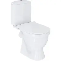 Унитаз-компакт Santek Алькор 1WH501835 безободковый, с сиденьем микролифт, белый