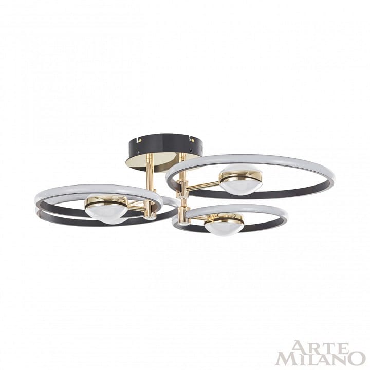 Потолочная люстра Arte Milano Ferrara-76140 276140/4+4 BK/GD