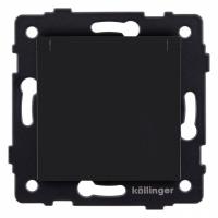 Розетка с заземлением с крышкой, без рамки Kollinger  REA-006BM