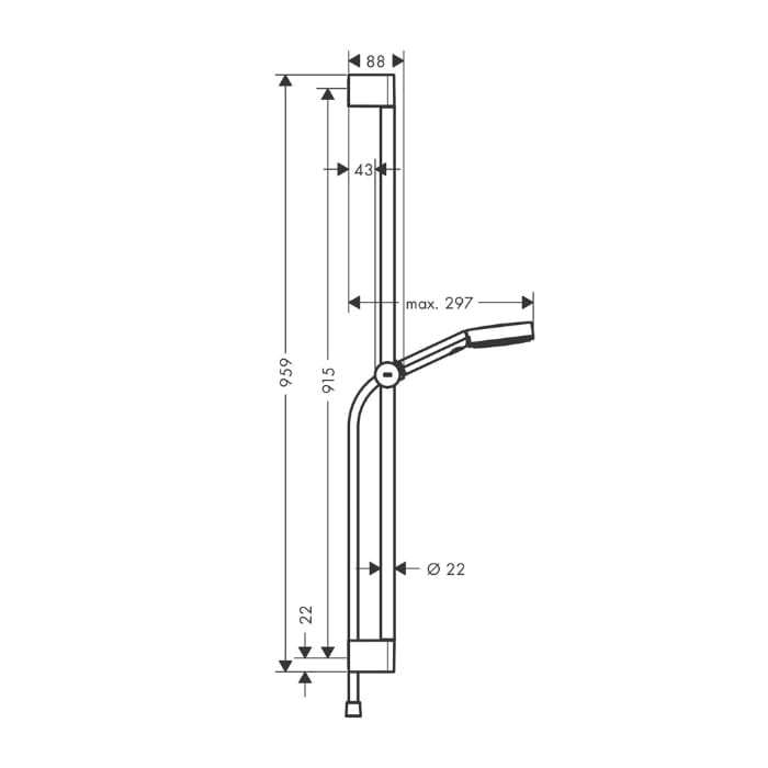 Душевой гарнитур Hansgrohe Pulsify Select 105 3jet 24170700 белый матовый