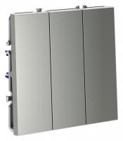 Выключатель трехклавишный без рамки Voltum S70 VLS030105