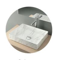 Раковина Nofer Qtro 47 23584 чeрный мрамор
