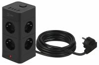 Сетевой фильтр Эра  TWR-8es-1,5m-4USB-B