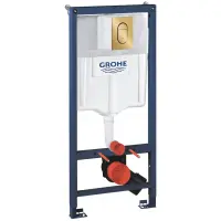 Инсталляция для унитаза Grohe Arena Cosmopolitan S 39750001 + 37624GN0 с кнопкой смыва, холодный рассвет матовый