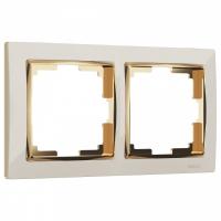 Рамка на 2 поста Werkel Snabb (слоновая кость/золото) W0021932