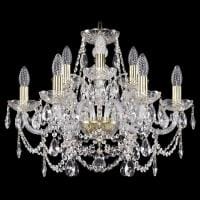 Подвесная люстра Bohemia Ivele Crystal 1411 1411/6+3/195/G