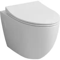 Унитаз подвесной Grossman GR-4451S безободковый, с сиденьем микролифт, белый