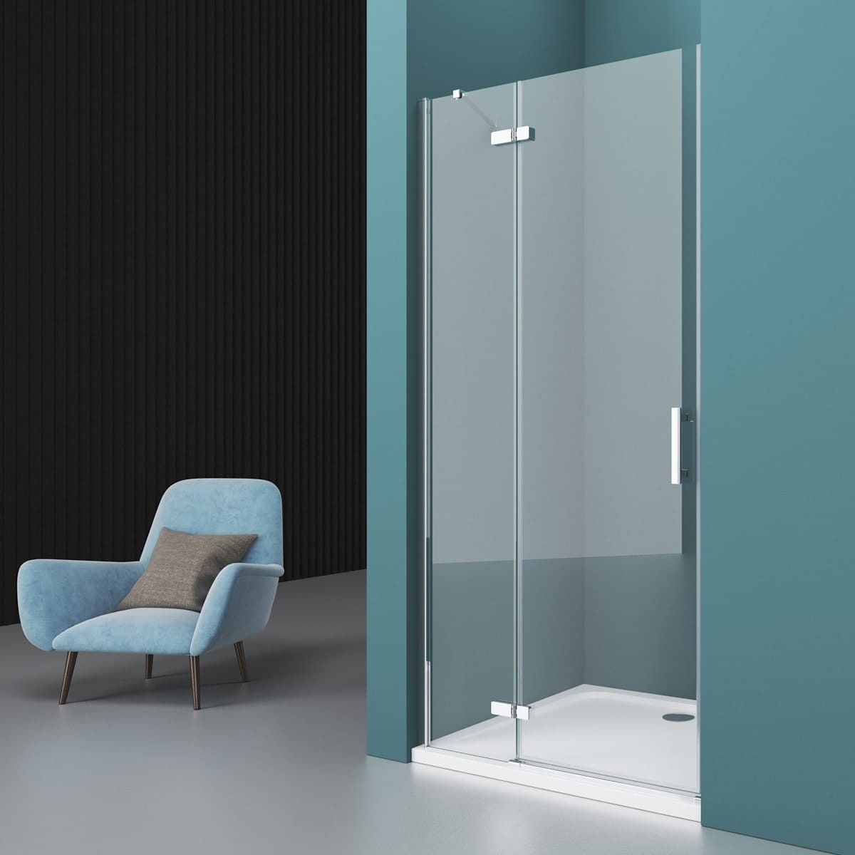 Душевая дверь в нишу BelBagno Kraft KRAFT-B-12-60/20-C-Cr-L