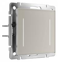 Выключатель двухклавишный с подсветкой без рамки Werkel дымчатый W4523641