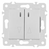 Выключатель для жалюзи с подсветкой без рамки Arte Milano 203 203.39-2.silver