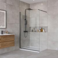 Душевая перегородка BelBagno Kraft KRAFT-L-1-120-C-NERO черный