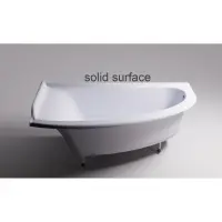 Ванна из литьевого мрамора Astra-Form Анастасия Solid Surface 01010063 182x125 см L, угловая, белый матовый