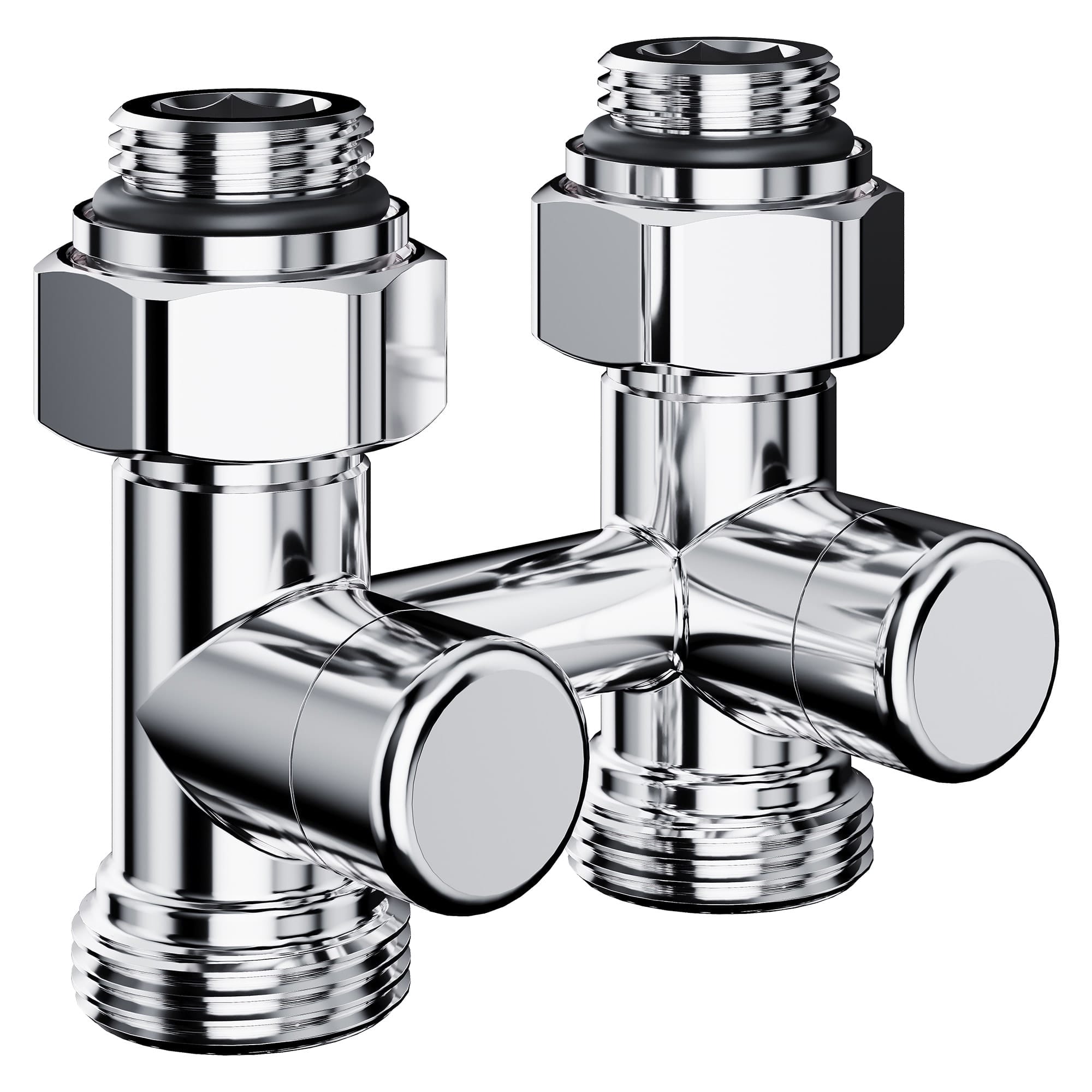 Узел нижнего подключения Royal Thermo Design прямой 1/2"х3/4"EK (хром)
