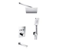 Комплект для ванны WasserKRAFT Neime A171919 с верхней душевой насадкой лейкой и изливом хром