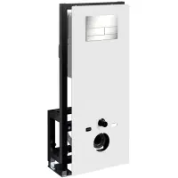 Инсталляция для унитаза WasserKRAFT Glan 66 66TLT.010.ME.WH.BN04 с кнопкой смыва, никель