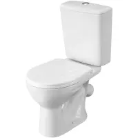 Унитаз-компакт Santeri Orion 1.P400.8.S01.00B.F (4607143311329) косой выпуск, с сиденьем, крап на белом