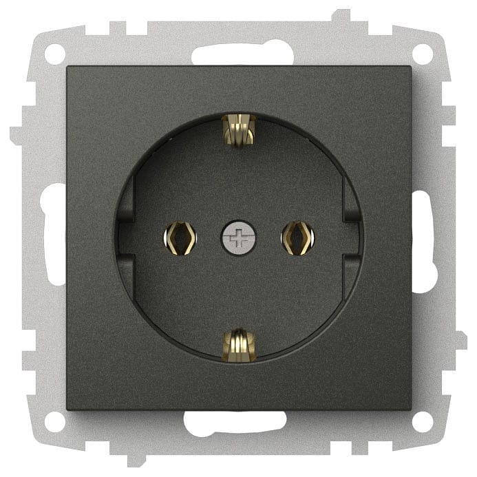 Розетка с заземлением, без рамки Elbi Eleсtriс Zena Vega 609-011100-217