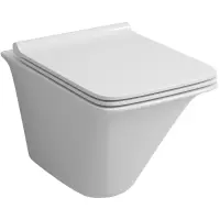 Унитаз подвесной Grossman GR-4413S безободковый, с сиденьем микролифт, белый