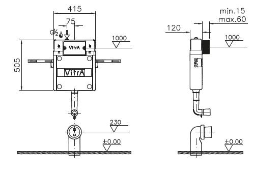 Бачок скрытого монтажа VitrA V12 762-1740-01