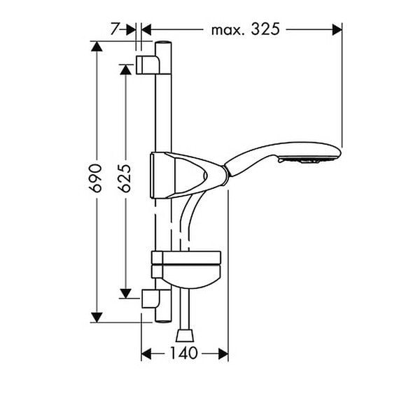 Душевой гарнитур hansgrohe Raindance E 100 Air 3jet 27883000