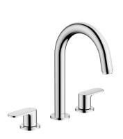 Смеситель для раковины hansgrohe Vernis Blend 71553000 на 3 отверстия со сливным гарнитуром хром