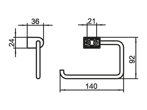 Держатель туалетной бумаги Keuco Smart.2 14762010000