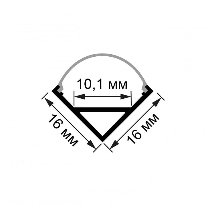 Короб накладной угловой внутренний OGM  GM-08-04