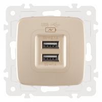 Розетка USB без рамки Arte Milano am-205 205.46-1.shampan