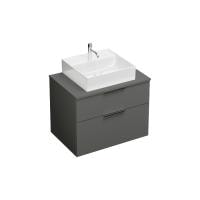 Тумба с раковиной Burgbad Eqio 80 SGUP080F2010GO252C0001*1 серая глянцевая