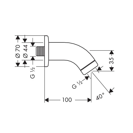 Верхний душ Grohe Rainshower Solo 27438000, 190х190 мм, 1 режим струи, без держателя