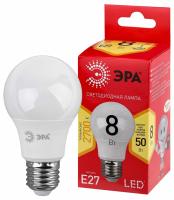 Лампа светодиодная Эра  E27 8Вт 2700K LED A55-8W-827-E27 R