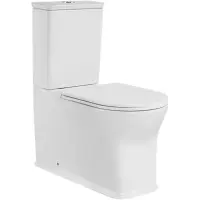 Унитаз-компакт CeramaLux TR999 торнадо, с сиденьем микролифт, белый