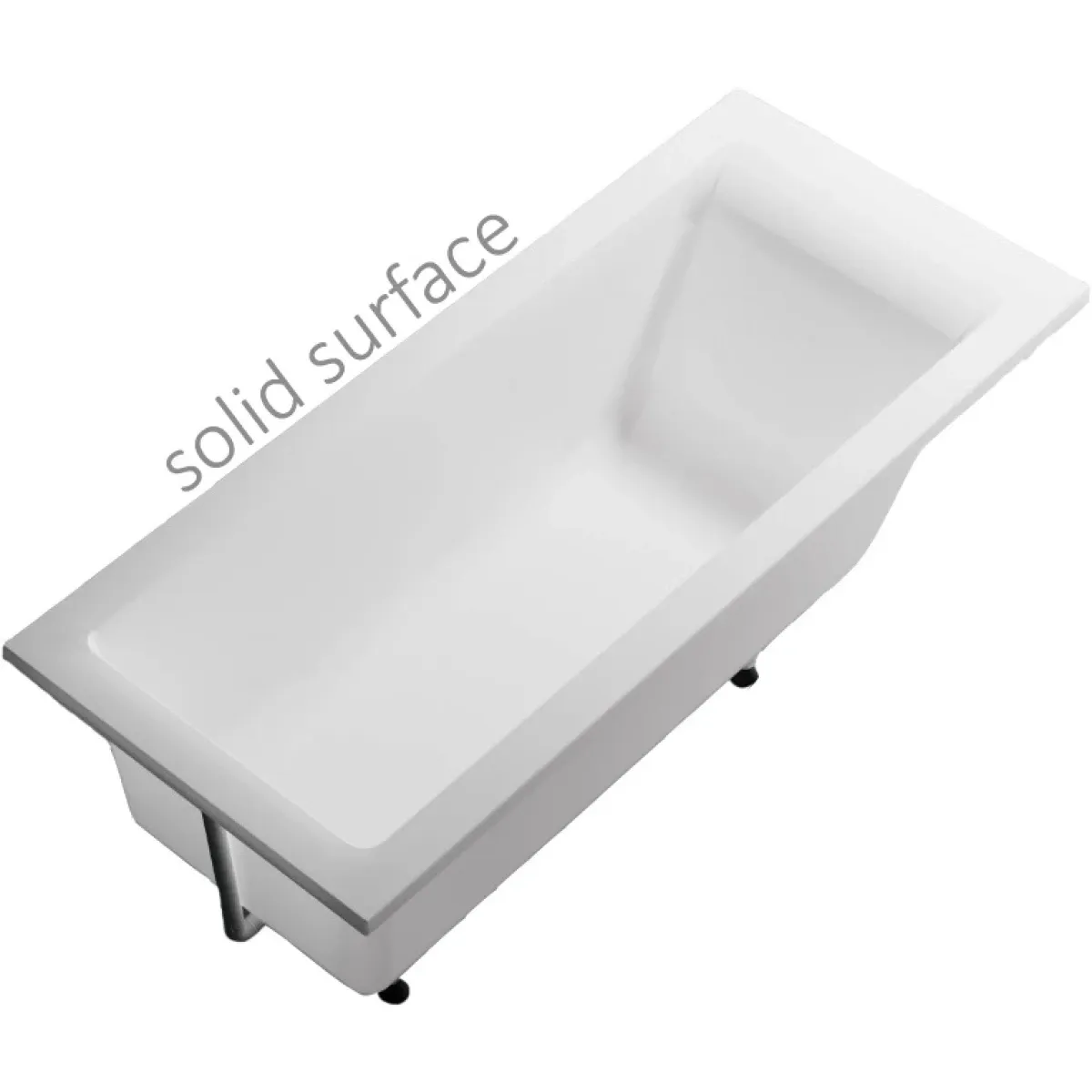 Ванна из литьевого мрамора Astra-Form Нейт Solid Surface 01010055+08010054 170x70 см, белый матовый