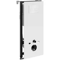 Инсталляция для унитаза WasserKRAFT Abens 20 20TLT.010.ME.WH.WH03 с кнопкой смыва, белый