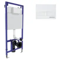 Инсталляция для унитаза Berges Novum L1 040211 с кнопкой смыва, белый глянец