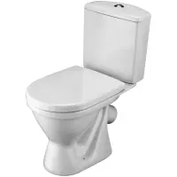 Унитаз-компакт Santek Алькор 1.WH30.2.140 косой выпуск, с сиденьем, белый