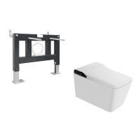 Комплект унитаза-биде с инсталляцией Abber Rechteck AC1215S-AC0101P