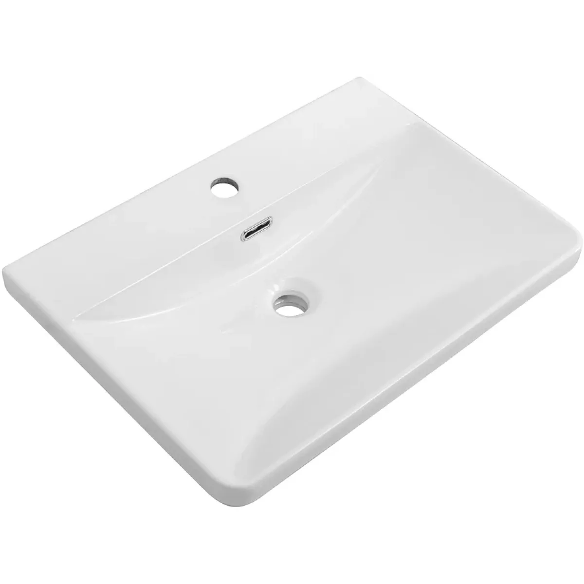 Раковина BelBagno BB-8076-3-60 61,5x43 см, накладная, белый