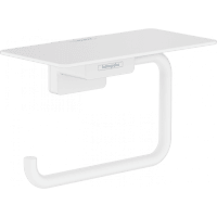 Держатель туалетной бумаги с полкой hansgrohe AddStoris 41772700 матовый белый