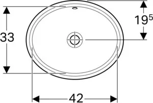 Раковина Geberit VariForm 52 500.748.01.9