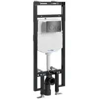 Инсталляция для унитаза WasserKRAFT Dinkel 58 58TLT.010.ME.PB02 с кнопкой смыва, черный глянец