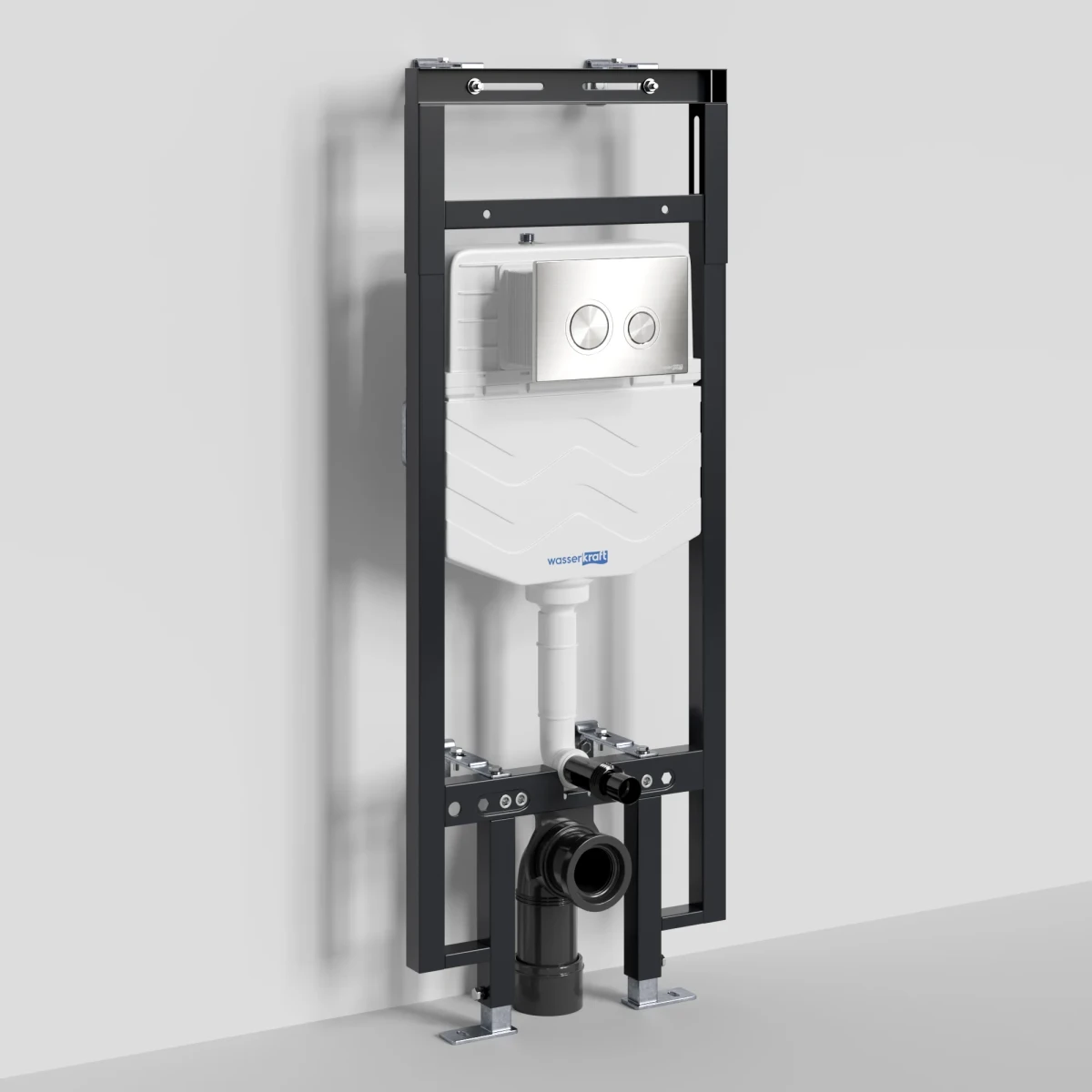 Инсталляция для унитаза WasserKRAFT Dinkel 58 58TLT.010.ME.BN01 с кнопкой смыва, никель