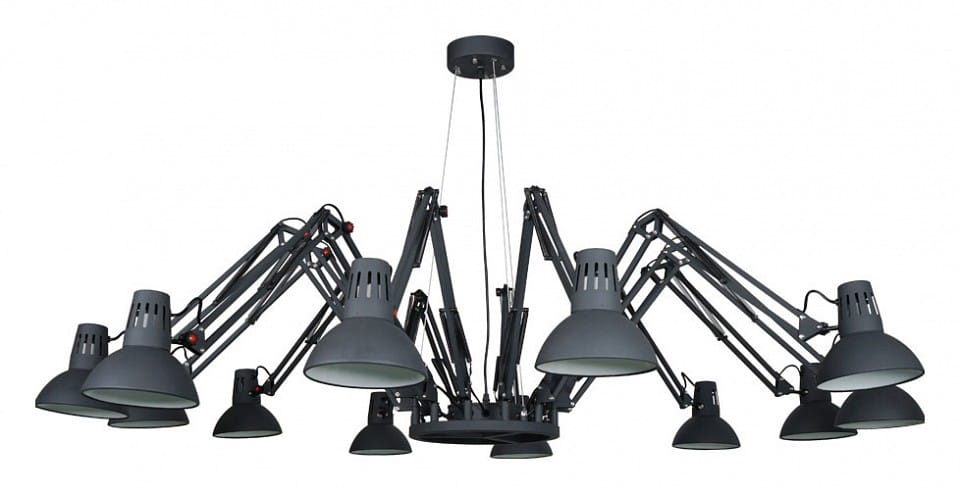 Подвесная люстра Arte Lamp Engineer A2043SP-12BK