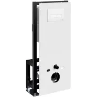 Инсталляция для унитаза WasserKRAFT Glan 66 66TLT.010.ME.WH.WM03 с кнопкой смыва, белый матовый