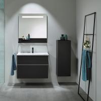 Тумба с раковиной Burgbad Fiumo 82 SFXN082F3958FOT56G0223C0001*1 графит матовый